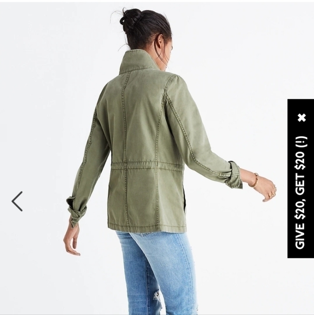 MADEWELL FLEET JACKET IN KHAKI GREEN, SZ SMALL - Picture 5 of 14